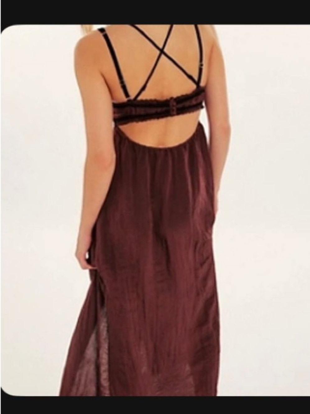 Free People Intimately Brighter Days Maxi Slip Dress Size M - Picture 2 of 6